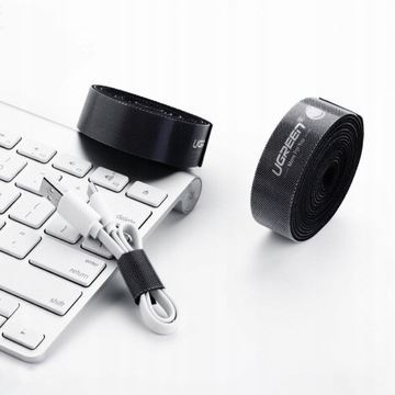 UGREEN КАБЕЛЬНЫЙ ОРГАНАЙЗЕР ДЛЯ НАСТОЛЬНОЙ ПОЛОСКИ L + КАБЕЛЬНАЯ ЛЕНТА 2М