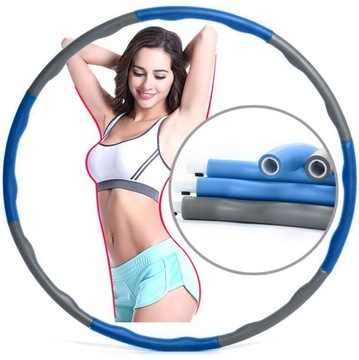 CIĘŻKIE HULA HOP PIANKOWE Z OBCIĄŻENIEM ODCHUDZAJĄCE KOŁO SKŁADANE FITNESS