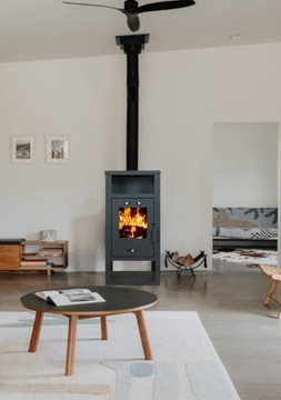 PIEC STALOWY PIECYK KOZA KOMINEK FATRA +ZESTAW RUR FI150 ATEST EKOPROJEKT