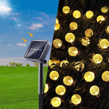 Wiszące słoneczne lampy ogrodowe Żarówki słoneczne 9.5M 50LED BALKON TARAS