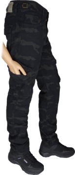 Темные брюки карго с камуфляжным эластичным рисунком, размер 35 S'T2
