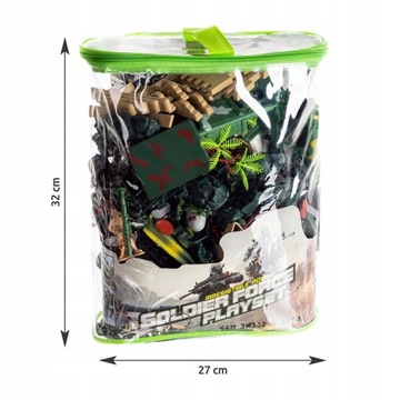 OGROMNY ZESTAW BAZA WOJSKOWA XXL 300 elementów