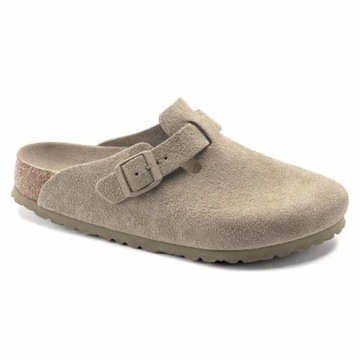 Beżowy Zamsz Buty Klapki Birkenstock r.41