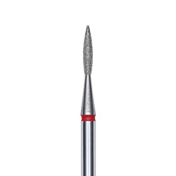 STALEKS Frez diamentowy płomyk ostry czerw 1.6x8mm
