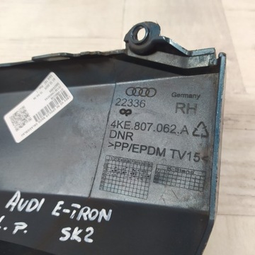 AUDI 4KE E-TRON LIŠTA NÁRAZNÍKU PRAVÝ PŘEDNÍ 4KE807062A
