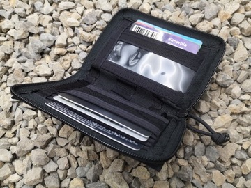 Mały taktyczny portfel Vins II EDC Czarny Baribal