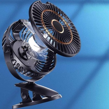 НАСТОЛЬНЫЙ ВЕНТИЛЯТОР USB 360° 2400 МАЧ С ЗАЖИМОМ ДЛЯ ЛЕТА