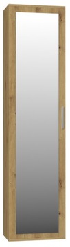 SZAFA KOMODA SŁUPEK 50CM KORYTARZ LUSTRO DRZWI DĄB ARTISAN REGAŁ