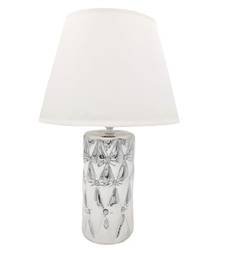 Lampka stołowa z kryształkami glamour SREBRNA