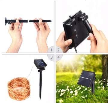 СОЛНЕЧНАЯ ЛАМПА ПРОВОДНЫЕ ЛАМПЫ 200 СВЕТОДИОДНЫХ САДОВЫХ ДЛЯ САДА ГИРЛЯНДИЯ 20 МЕТРОВ