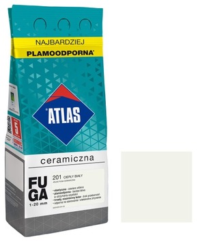 FUGA CERAMICZNA ATLAS 2kg *201* CIEPŁY BIAŁY