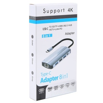 BYL-2205 Адаптер USB-C/Type-C к USB-концентратору 8 в 1