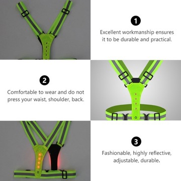 Светоотражающая светодиодная лента для мотоциклетного жилета