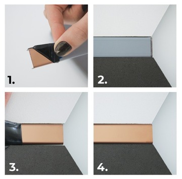 МЕДНЫЙ МОНТАЖНЫЙ ПРОФИЛЬ ДЛЯ СТЕКЛА 270 СМ