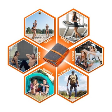 Ręcznik plażowy Challenge 150 cm mikrofibra