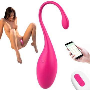 WIBRATOR JAJKO Z APLIKACJĄ ZDALNIE STEROWANY TELEFONEM BLUETOOTH DLA PAR