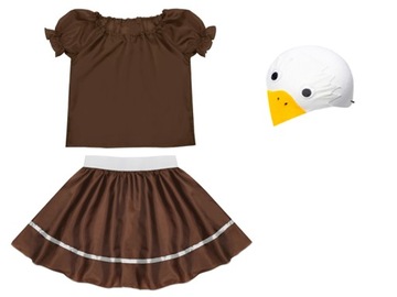 ШЛЯПА ОРЛА, КОСТЮМ ПТИЦЫ, БЕЛАЯ