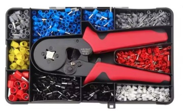 ZACISKARKA DO TULEJEK KONEKTORÓW PRZEWODÓW KABLI PRASKA - ZESTAW 1200 SZT