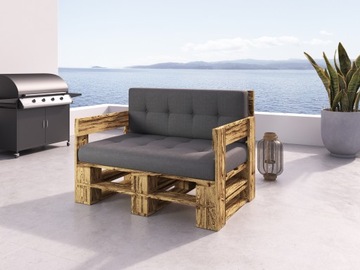 Ławka drewniana na balkon 100cm z palet (SOFA_100x80_30_R)
