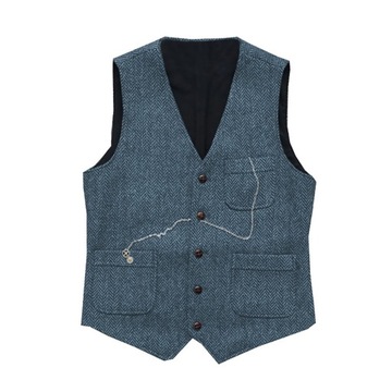 Casual Formal Business Vest for Men Single Breaste