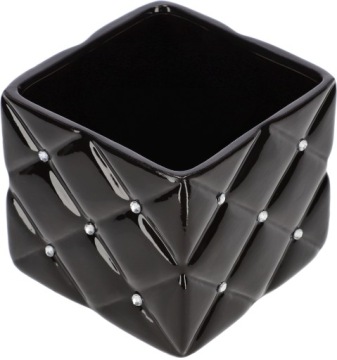 КЕРАМИЧЕСКАЯ КРЫШКА ДЛЯ ЦВЕТОЧНОГО ВАЗОВА ГЛАМУР, ЧЕРНАЯ