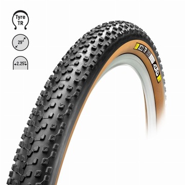 Opona rowerowa MTB Tufo XC11 29x2.25 tubeless czarno-beżowa VECTRAN 650g