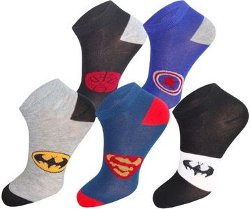 5 par x Skarpety dziecięce Superman Batman Mix wzorów r 23-26