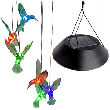 KOLIBRY SOLARNE ŚWIECĄCE LED Girlanda OZDOBA OGRÓD BALKON