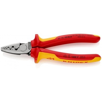 KNIPEX 97 78 180 Szczypce do zaciskania tulejek VDE