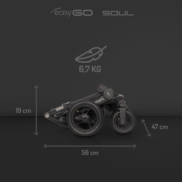 Easygo soul 1in1 коляска с самой гондолой + фольгой почек
