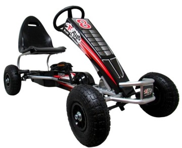 G5 GOKART С ПЕДАЛЬЮ, НАДУВАННЫЕ КОЛЕСА, РУЧНОЙ ТОРМОЗ, ЧЕРНОЕ ИЗДАНИЕ