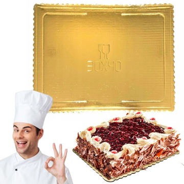 Podkład Pod Tort Ciasto GRUBY Złoty 30x40cm