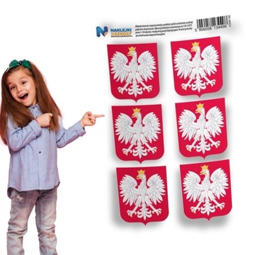 Переводные картинки с гербом Польши - набор из 6 штук.