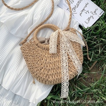Сумка на плечо BOHO BASKET HALF MOON WOVED