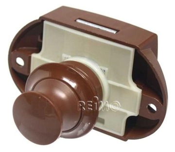 Zamek meblowy wciskany Push Lock brązowy