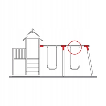 ŁĄCZNIK MONTAŻOWY HAK ZAWIESIE DO HUSTAWKI TYP C 160MM