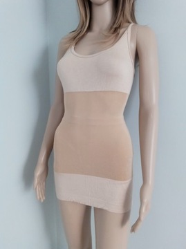 Modelująco wyszczuplająca koszulka top roz.M beż