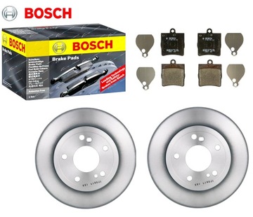 2X TARCZA KLOCKI HAMULCOWE MERCEDES C W203 S203 BOSCH