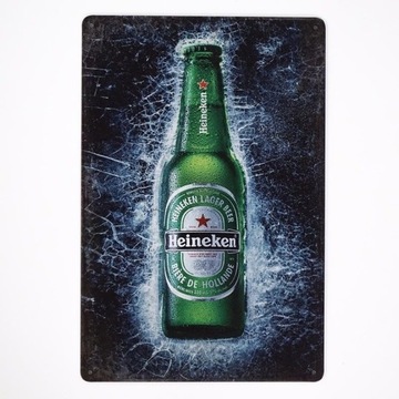 Tabliczka dekoracyjna metalowa HEINEKEN BOTTLE