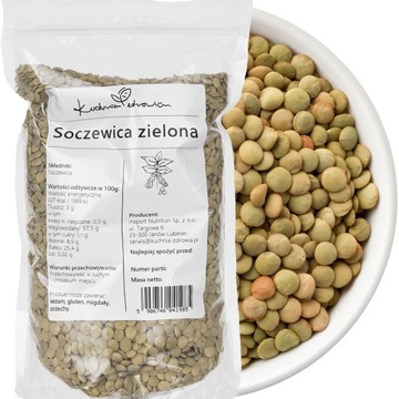 Soczewica zielona Naturalna Kuchnia Zdrowia 1Kg
