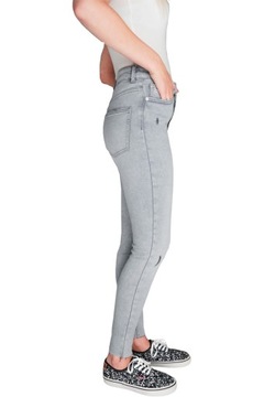 Primark Szare Spodnie Jeansy Rurki Dziury M 38