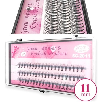 RZĘSY KĘPKI RZĘS SILK GREEN EYELASH C 11MM