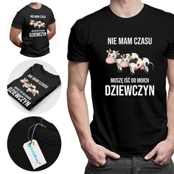 ŚMIESZNA KOSZULKA Z KROWAMI PREZENT DLA HODOWCY