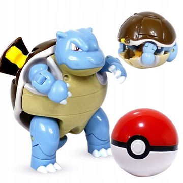MORFUJĄCA KULA SKŁADANA FIGURKA POKEMON BLASTOISE KOLEKCJONERSKIE ZESTAW