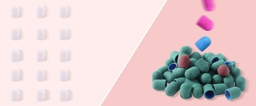 100x KAPTURKI ŚCIERNE frez do pedicure 16mm #80