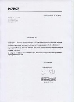 Tuner DVB-T/T2 Wiwa H.265