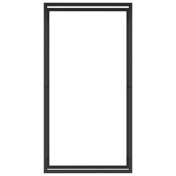 STOJAK NA DREWNO MATOWY CZARNY 80X28X154CM STALOWY