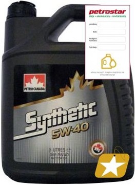 PETRO-CANADA SYNTHETIC 5W40 5L