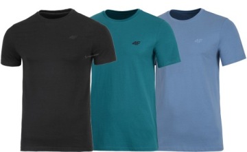 4F ZESTAW 3szt. MĘSKA KOSZULKA T-SHIRT 100% BAWEŁNA / rozm XL