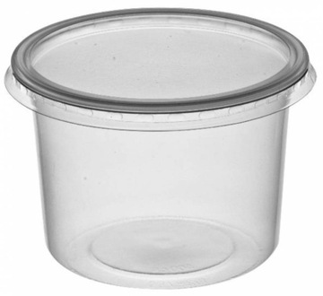 Pojemniki PP D101 125 ml + Pokrywki 50 szt.